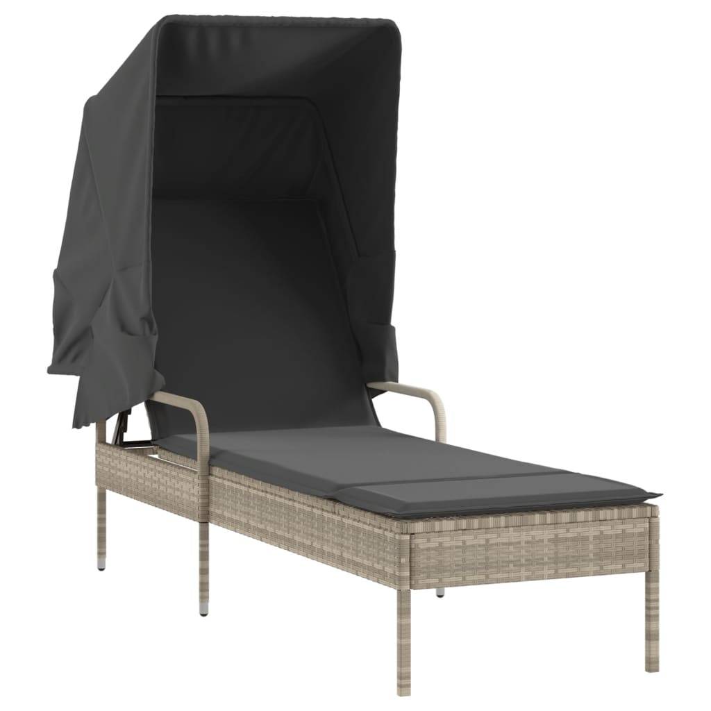 Bain de Soleil Rotin Synthétique Table et Toit Gris Clair – ComfortXL Outdoor Living - Image 5
