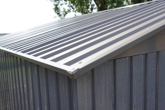 Châlet-Jardin - Garage métal - Aspect BOIS VIEILLI - 17,47 M²- GRIS Chalet & Jardin - Image 9