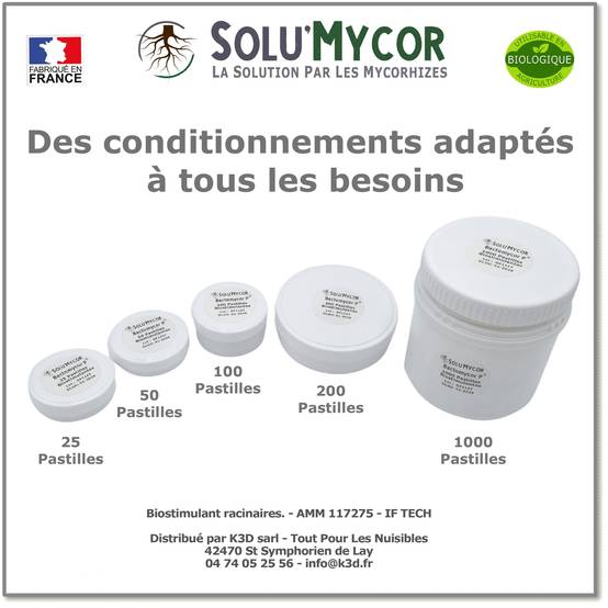 SoluMycor 50 Pastilles Biostimulantes Géraniums Semis et Plantation Favorise le Développement Racinaire - Image 2