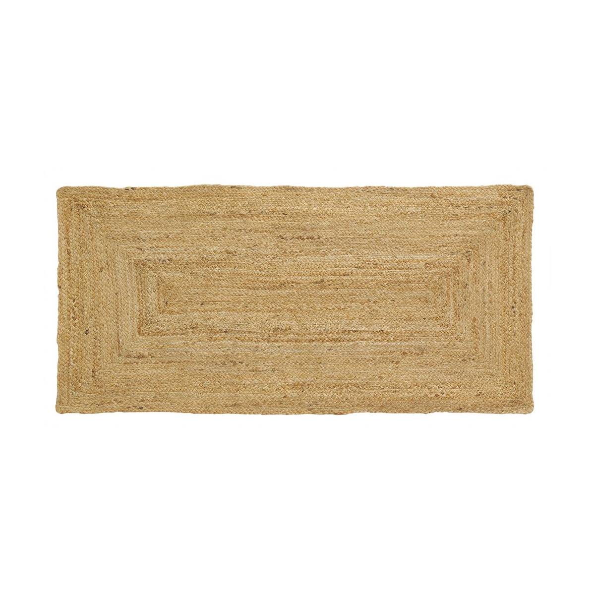 Aubry Gaspard - Tapis en jute naturel tressé 65 x 135 cm - Image 1