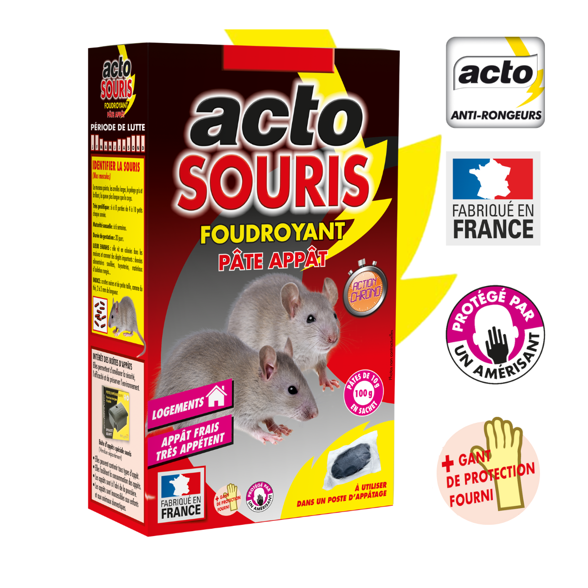 Acto - ACTO SOURIS Foudroyant Pâte Appât - Appât Souricide Puissant - Image 2