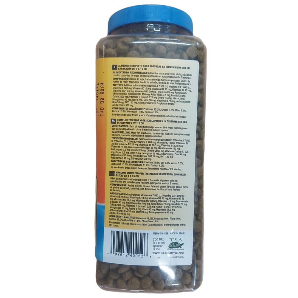 Zoomed - Nourriture pour tortues aquatiques ZM52 Formule de croissance de 369g - Image 2