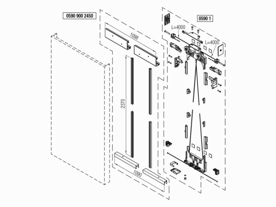 Système pour porte coulissante KRONA KOBLENZ Tricks - 0590 1 - Image 3