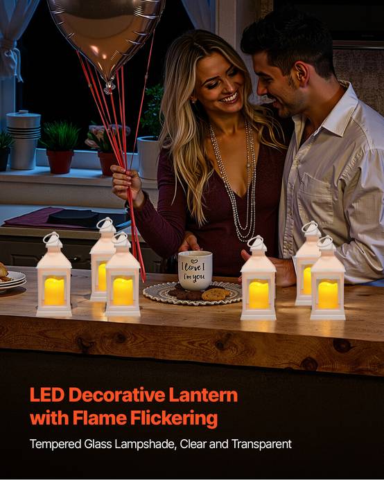 VEVOR Lanterne Bougie Électrique Décorative Extérieur LED sans Flamme Lot de 12 - Image 2