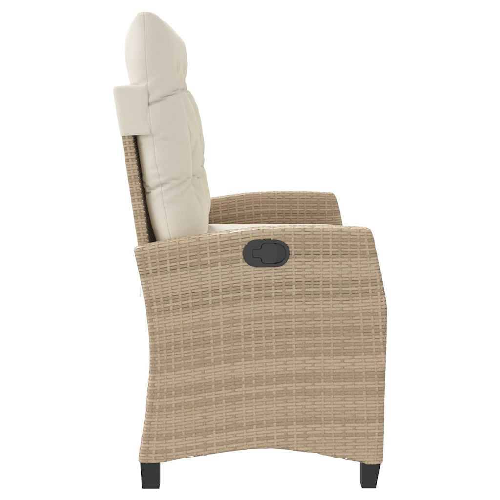 Vidaxl - Banc inclinable de jardin avec coussins beige résine tressée vidaXL 368229 - Image 6