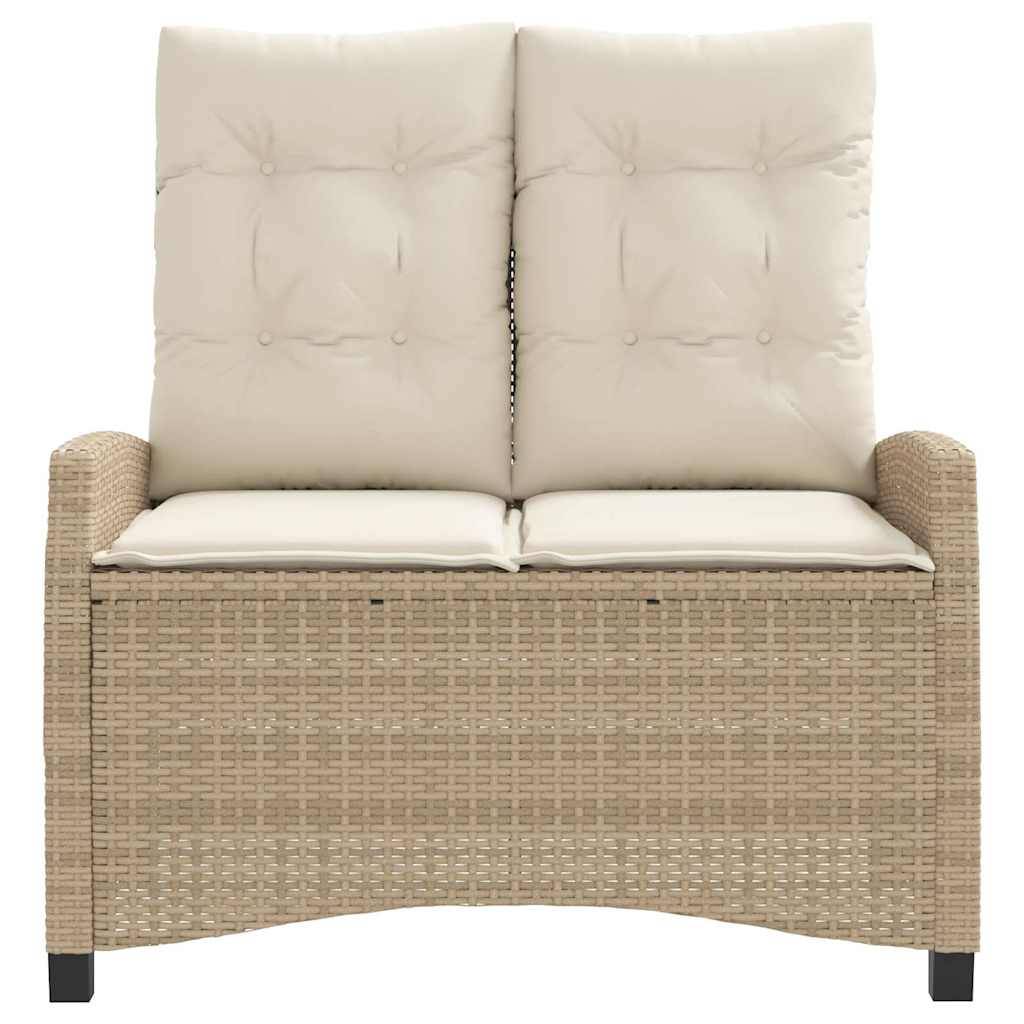 Vidaxl - Banc inclinable de jardin avec coussins beige résine tressée vidaXL 368229 - Image 4