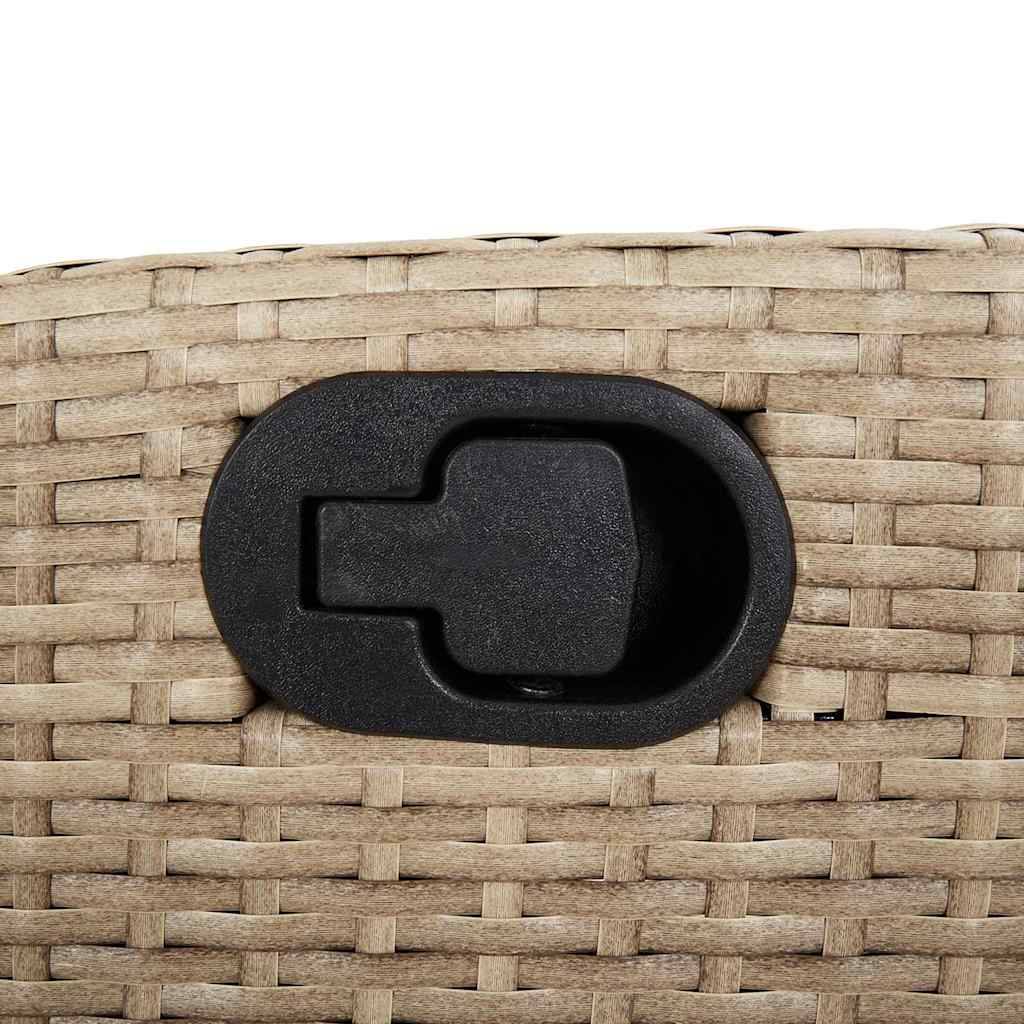 Vidaxl - Banc inclinable de jardin avec coussins beige résine tressée vidaXL 368229 - Image 8