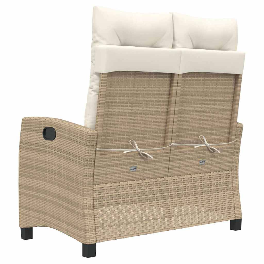 Vidaxl - Banc inclinable de jardin avec coussins beige résine tressée vidaXL 368229 - Image 5