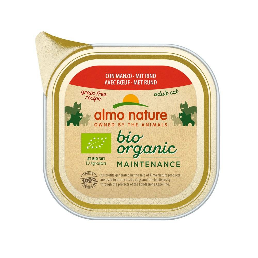 Almo Nature - Almo Nature - Barquettes Sans Céréales Bio Organic pour Chat au Boeuf - Image 1