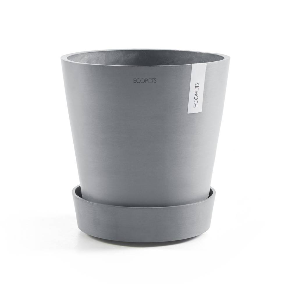 Ecopots - Support à roulettes Wheels 60 Bleu Gris - Ø 51 x H. 12,4 cm ECOPOTS - Image 1