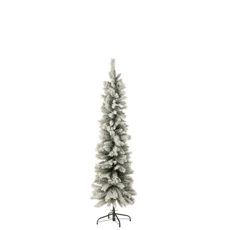 J-Line - Sapin de Noël artificiel enneigé en plastique vert 47x47x184 cm - J-Line - Image 1