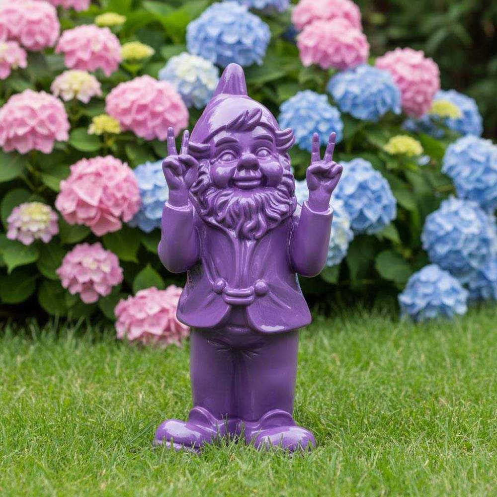 Stoobz - Nain de jardin en résine 13 x 11 x 31 cm Peace Stoobz - Image 2