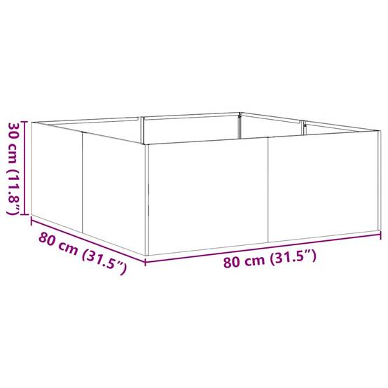 Support pot & bac acier laminé à froid blanc 80 x 80 x 30 cm - Prolenta premium p348.3 - Image 9