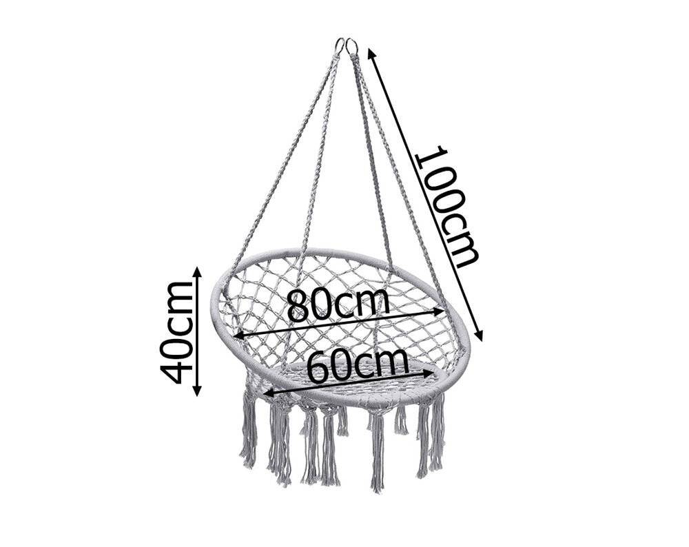 hamac fauteuil  chaise suspendu balançoire nid d'oiseau 80x60x40 cm - Image 4