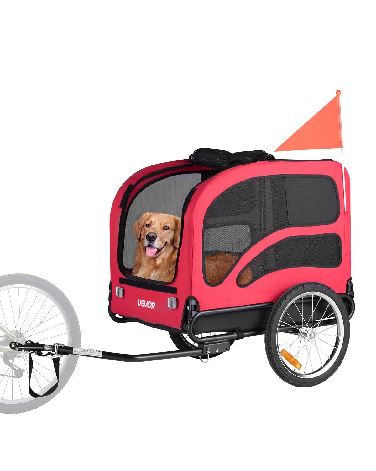 VEVOR Remorque de vélo pour chien animaux compagnie chat 45 kg résistant à l'eau - Image 1