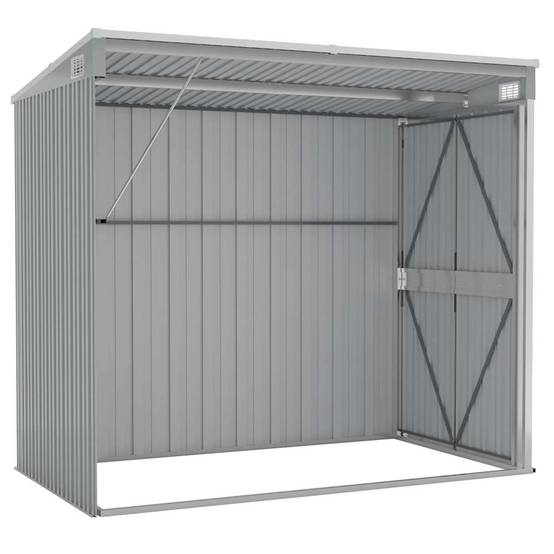 Vidaxl - Abri de jardin mural Gris 118x194x178 cm Métal galvanisé vidaXL 316222 - Image 7