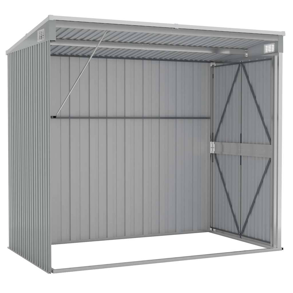 Vidaxl - Abri de jardin mural Gris 118x194x178 cm Métal galvanisé vidaXL 316222 - Image 7