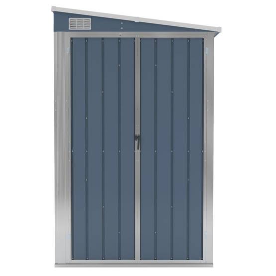 Vidaxl - Abri de jardin mural Gris 118x194x178 cm Métal galvanisé vidaXL 316222 - Image 4