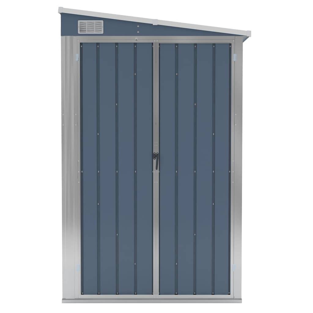 Vidaxl - Abri de jardin mural Gris 118x194x178 cm Métal galvanisé vidaXL 316222 - Image 4