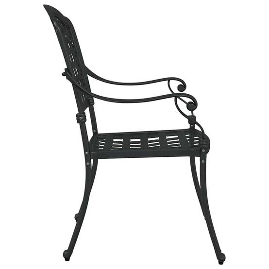 Chaise de jardin aluminium noir 55 x 56,5 x 91 cm (Lot de 2) - PANGIVO - Image 5