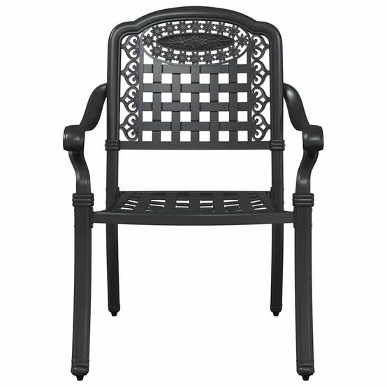 Chaise de jardin aluminium noir 55 x 56,5 x 91 cm (Lot de 2) - PANGIVO - Image 4