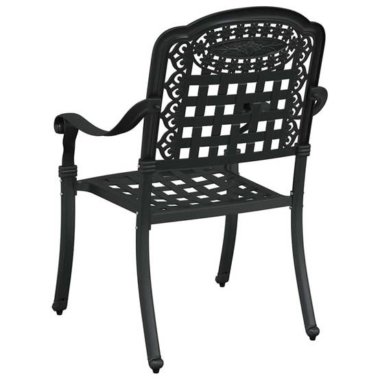 Chaise de jardin aluminium noir 55 x 56,5 x 91 cm (Lot de 2) - PANGIVO - Image 6