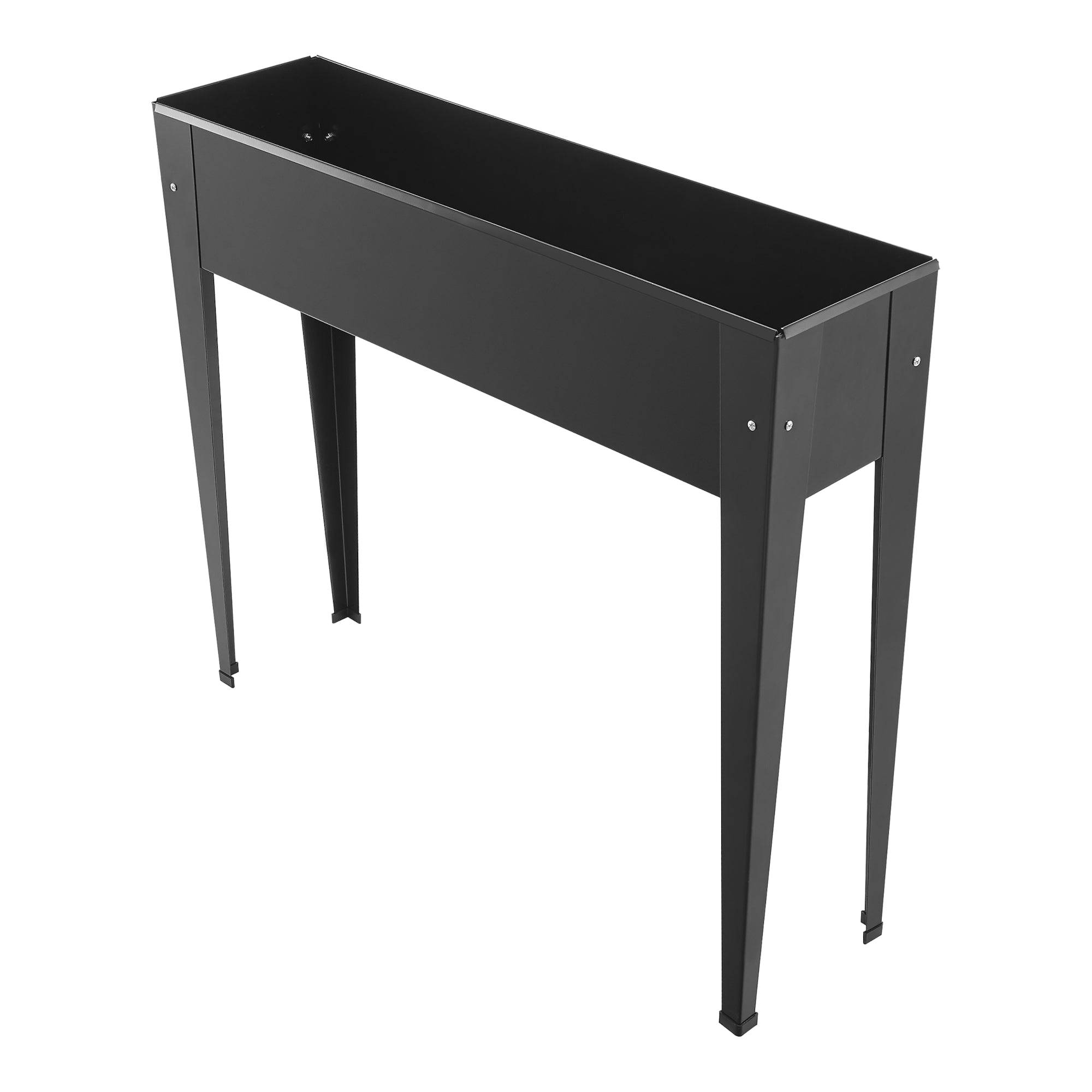 Potager surélevé à hauteur ergonomique en acier 98 x 25 x 82 cm anthracite - Image 3
