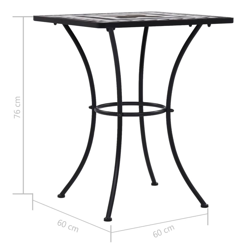 Vidaxl - Ensemble de bistro 3 pcs mosaïque Carreau céramique noir Blanc vidaXL 279414 - Image 3