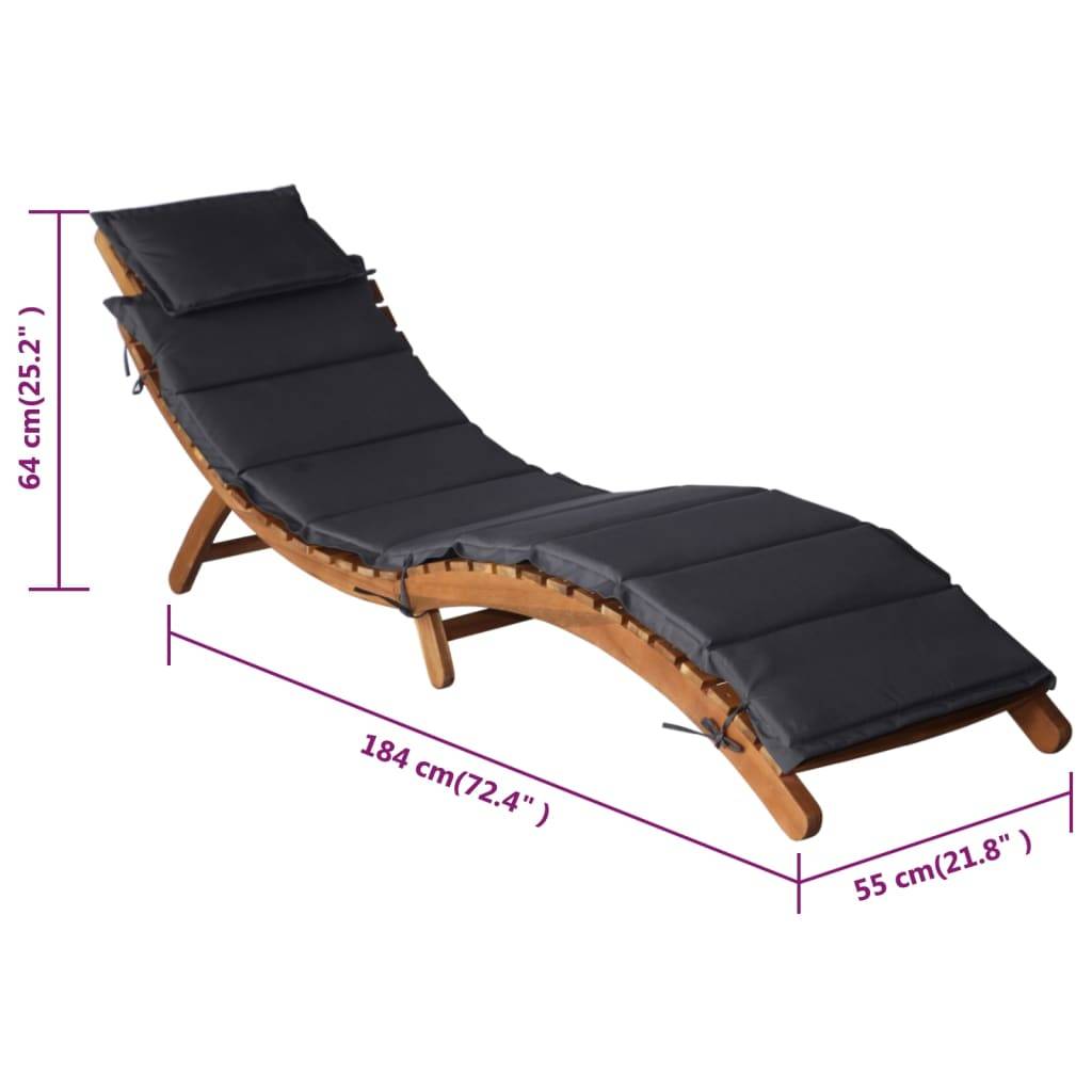 Duo Lits Soleil Acacia Massif Pliants Oreillers Terrasse Gris – ComfortXL Outdoor Living - Image 9