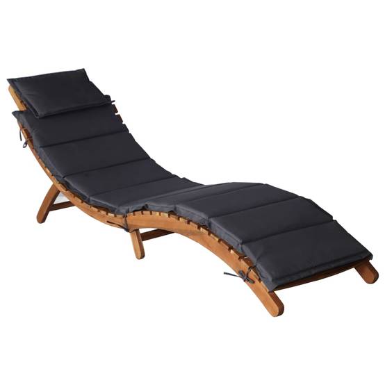 Duo Lits Soleil Acacia Massif Pliants Oreillers Terrasse Gris – ComfortXL Outdoor Living - Image 2