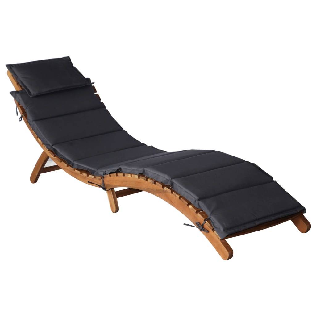 Duo Lits Soleil Acacia Massif Pliants Oreillers Terrasse Gris – ComfortXL Outdoor Living - Image 2