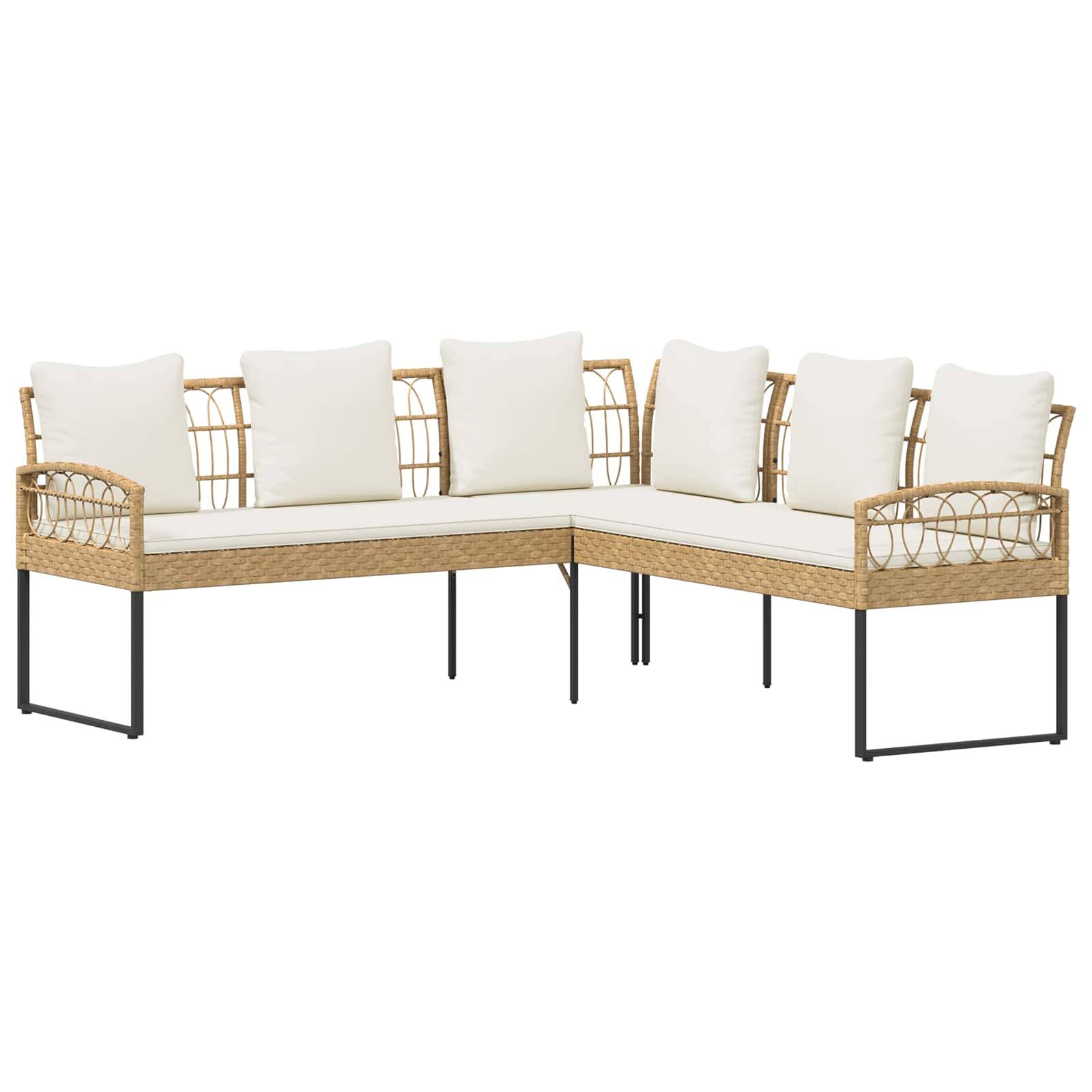 Vidaxl - Ensemble de canapé de jardin avec coussin 2 pcs Naturel vidaXL 42026821 - Image 4