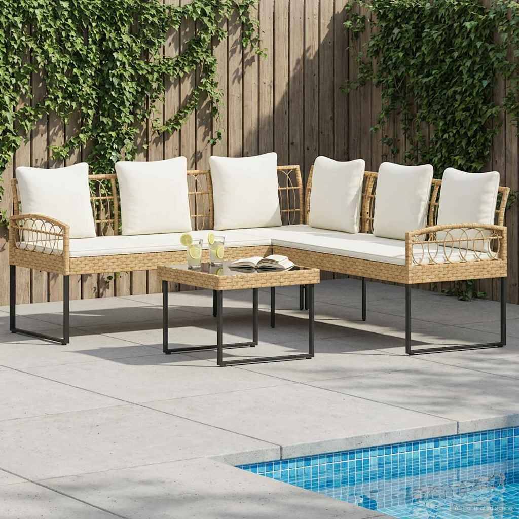 Vidaxl - Ensemble de canapé de jardin avec coussin 2 pcs Naturel vidaXL 42026821 - Image 1