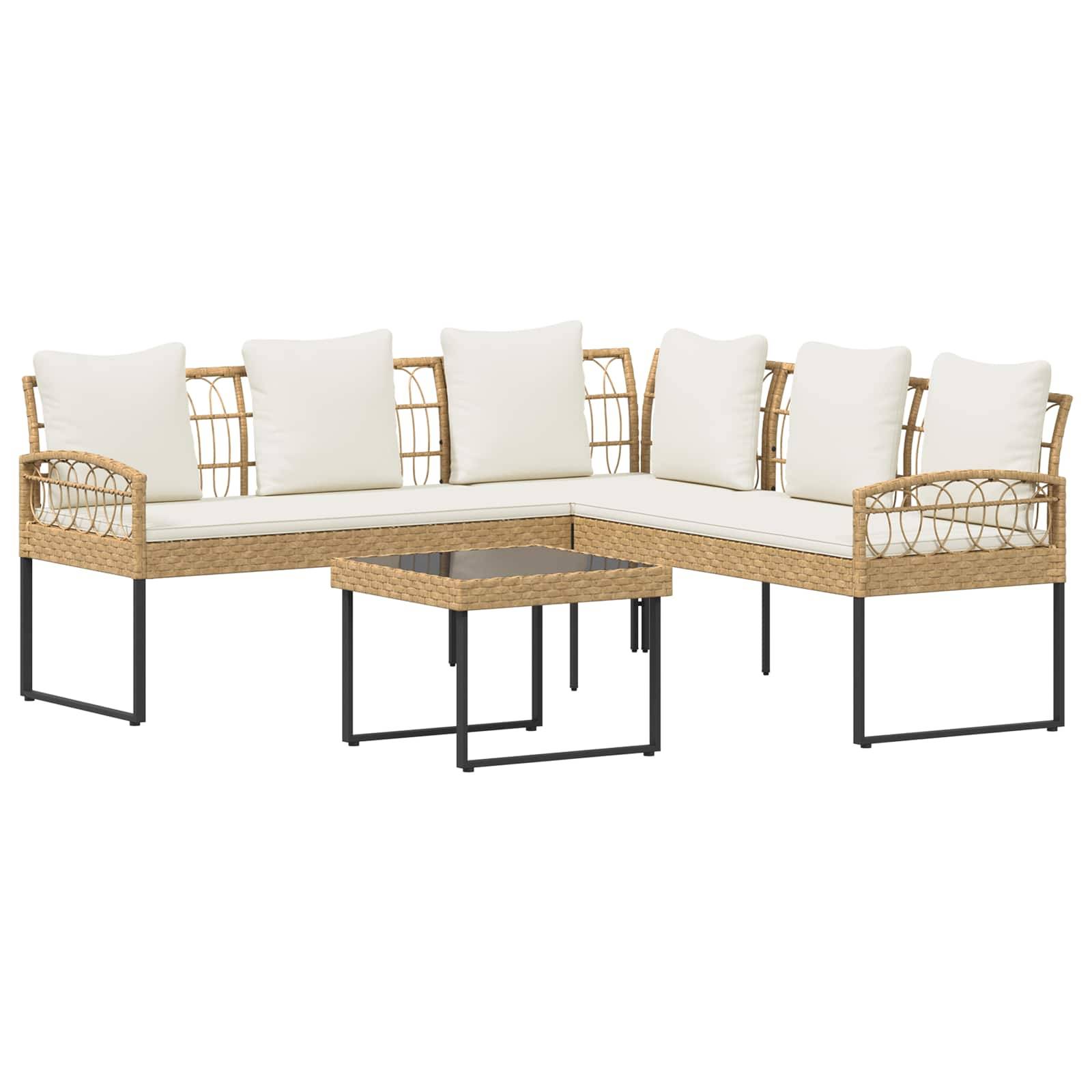Vidaxl - Ensemble de canapé de jardin avec coussin 2 pcs Naturel vidaXL 42026821 - Image 2