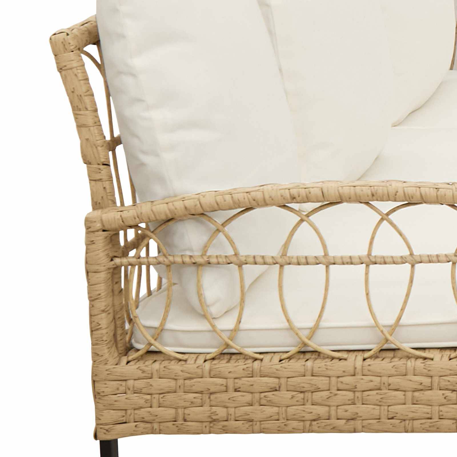 Vidaxl - Ensemble de canapé de jardin avec coussin 2 pcs Naturel vidaXL 42026821 - Image 8