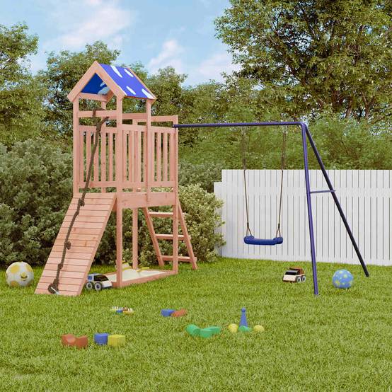 Aire de jeux d'extérieur - Jeu Plein air enfant bois massif de douglas-JU1536 - Image 2