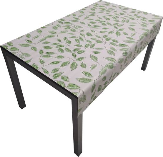 Nappe Composition PVC Base Polyester Anti-taches Feuilles Taille 140X160 CM - Image 1