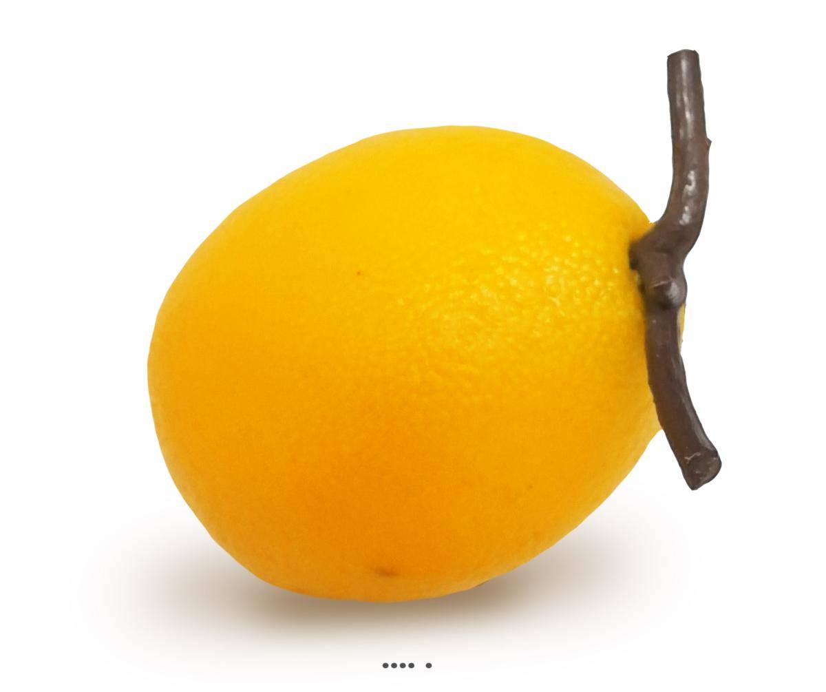 Artificielles - Citron jaune artificiel L 8 cm D 5,50 cm - Image 2