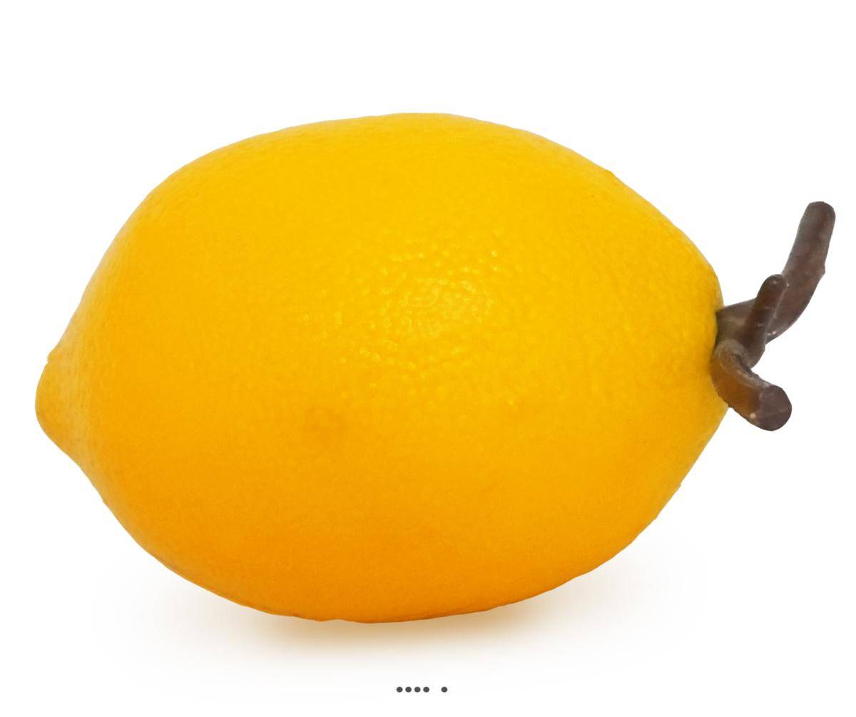 Artificielles - Citron jaune artificiel L 8 cm D 5,50 cm - Image 1