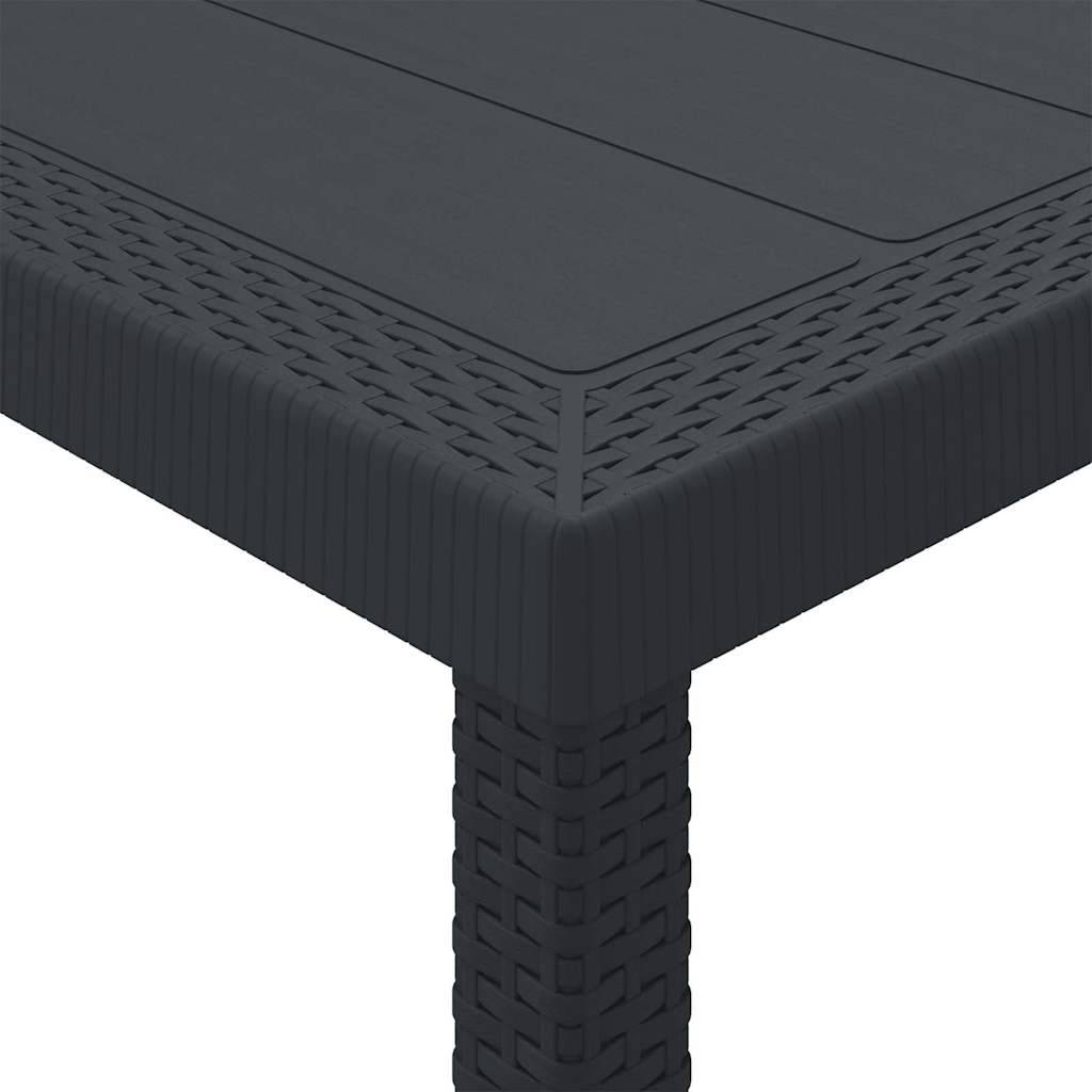 Salon de Jardin Repas 10 Places Résine Tressée Grande Table pour Famille et Amis Anthracite – ComfortXL Outdoor Living - Image 6