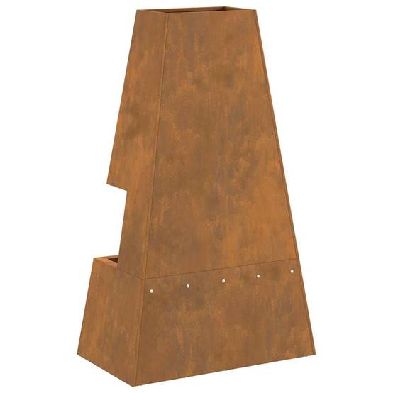 Foyer extérieur vertical 100cm en acier design Marron – ComfortXL Outdoor Living - Image 7