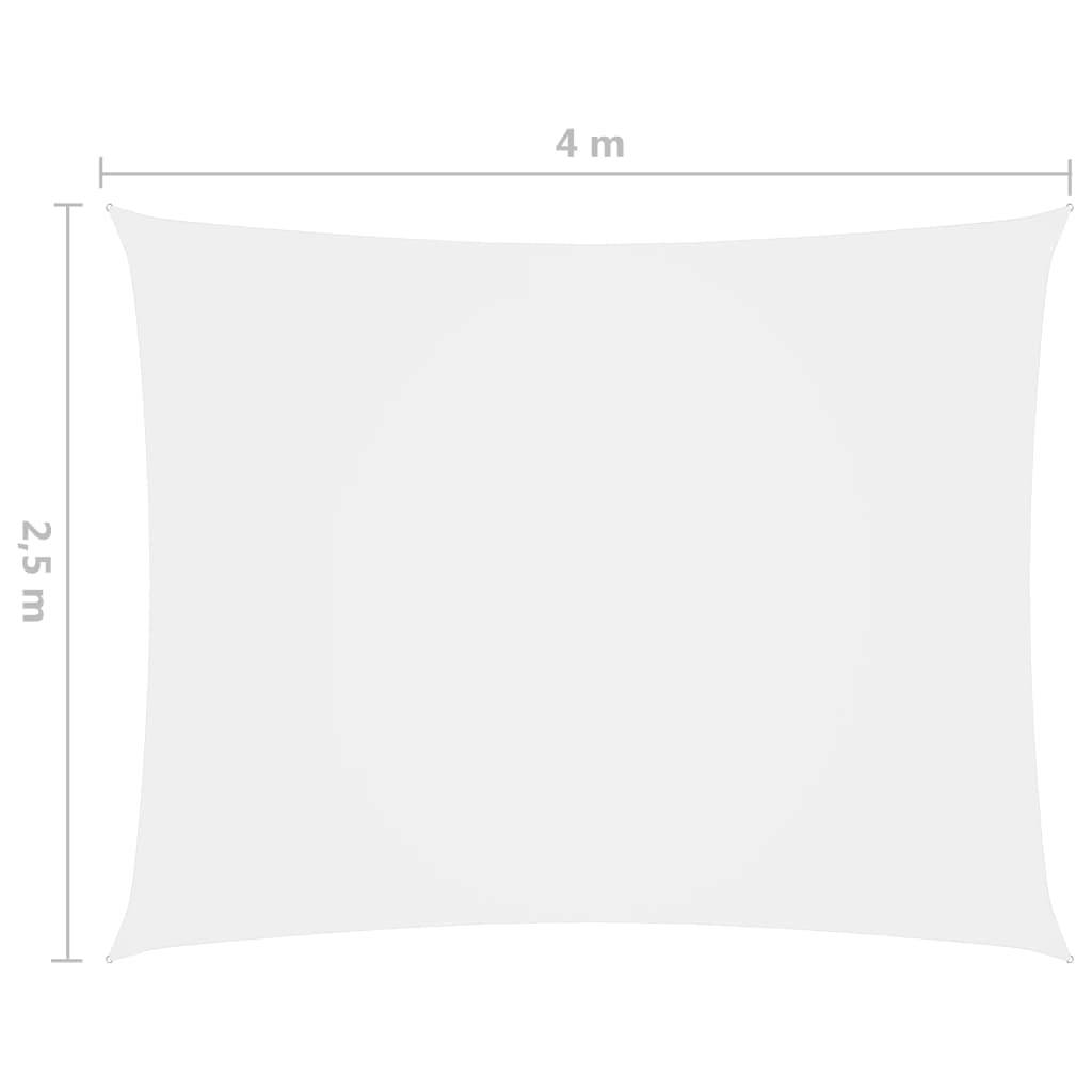 Helloshop26 - Voile toile d'ombrage parasol tissu oxford rectangulaire 2,5 x 4 m blanc - Image 6