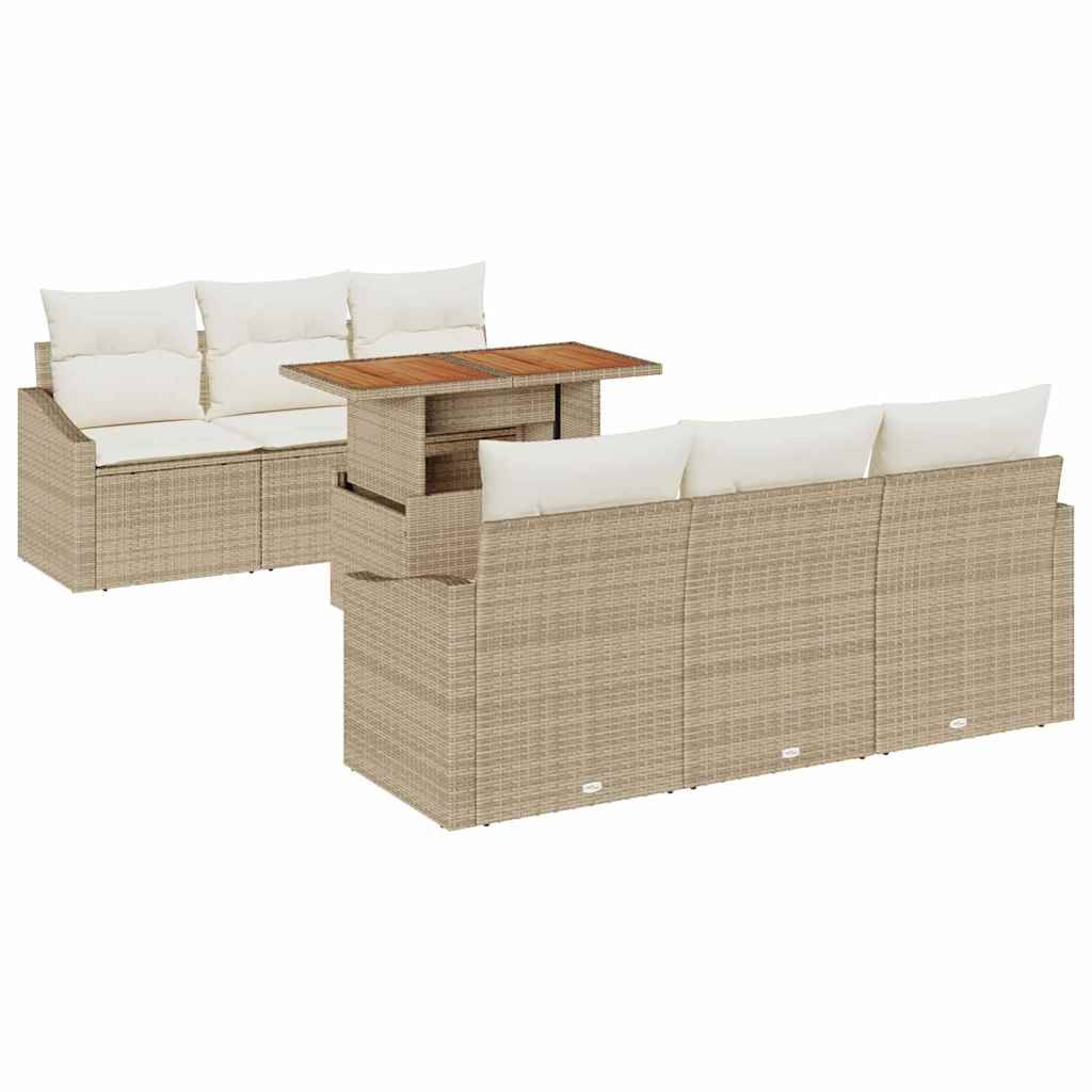 ComfortXL - Ensemble canapé extérieur 6 places en résine tressée avec coffres de rangement Beige – ComfortXL Outdoor Living - Image 2