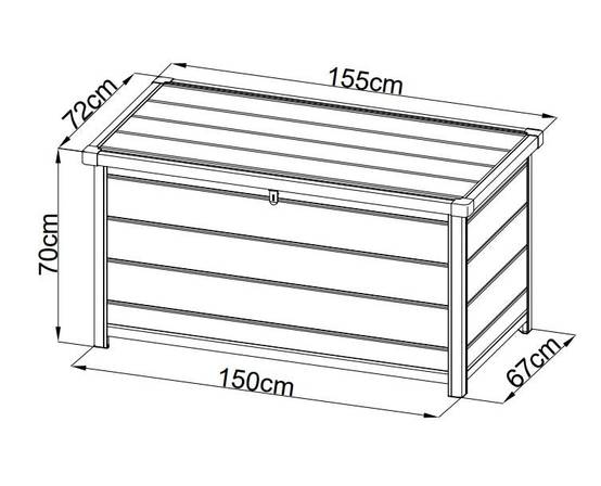 Trigano Jardin - Coffre de jardin resine anthracite 780 L - Image 5
