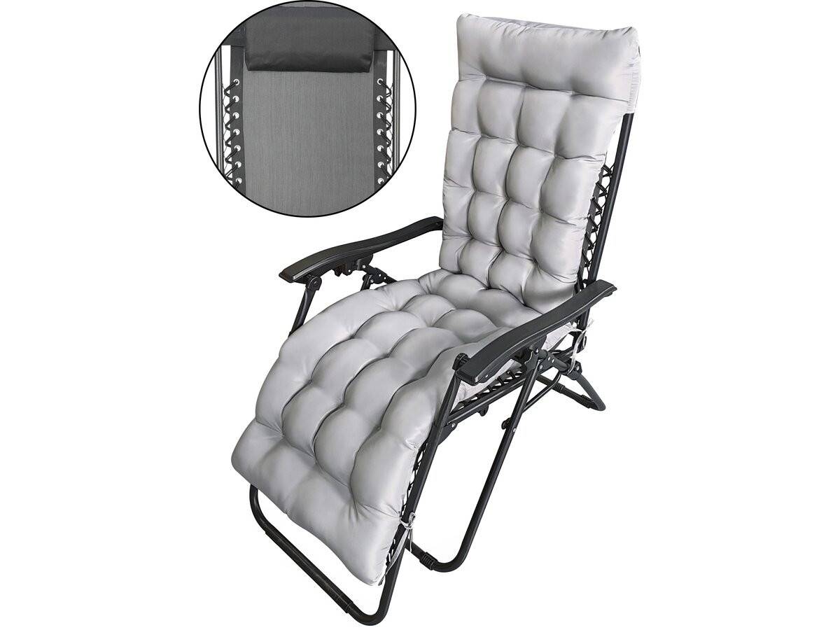 Habitat Et Jardin - Fauteuil De Jardin Relax Zéro Gravité Avec Coussin Matelassé "sintra" - Noir -habitat Et Jardin - Image 1