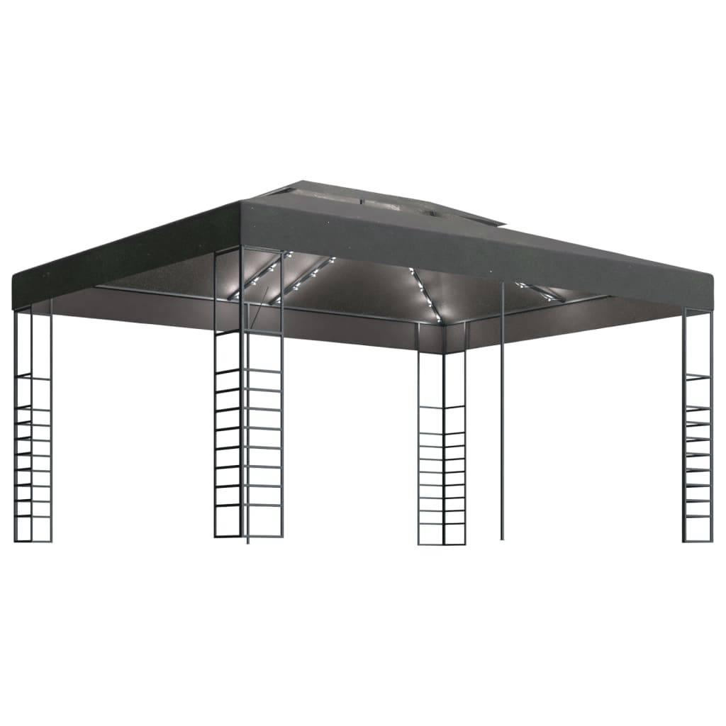 Tonnelle Aluminium Anthracite avec LED 3 x 4 x 2.7 m - PANGIVO - Image 2