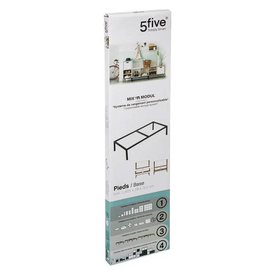 Pied en Métal pour Étagère "Mix n' Modul" 67cm Noir - Image 2