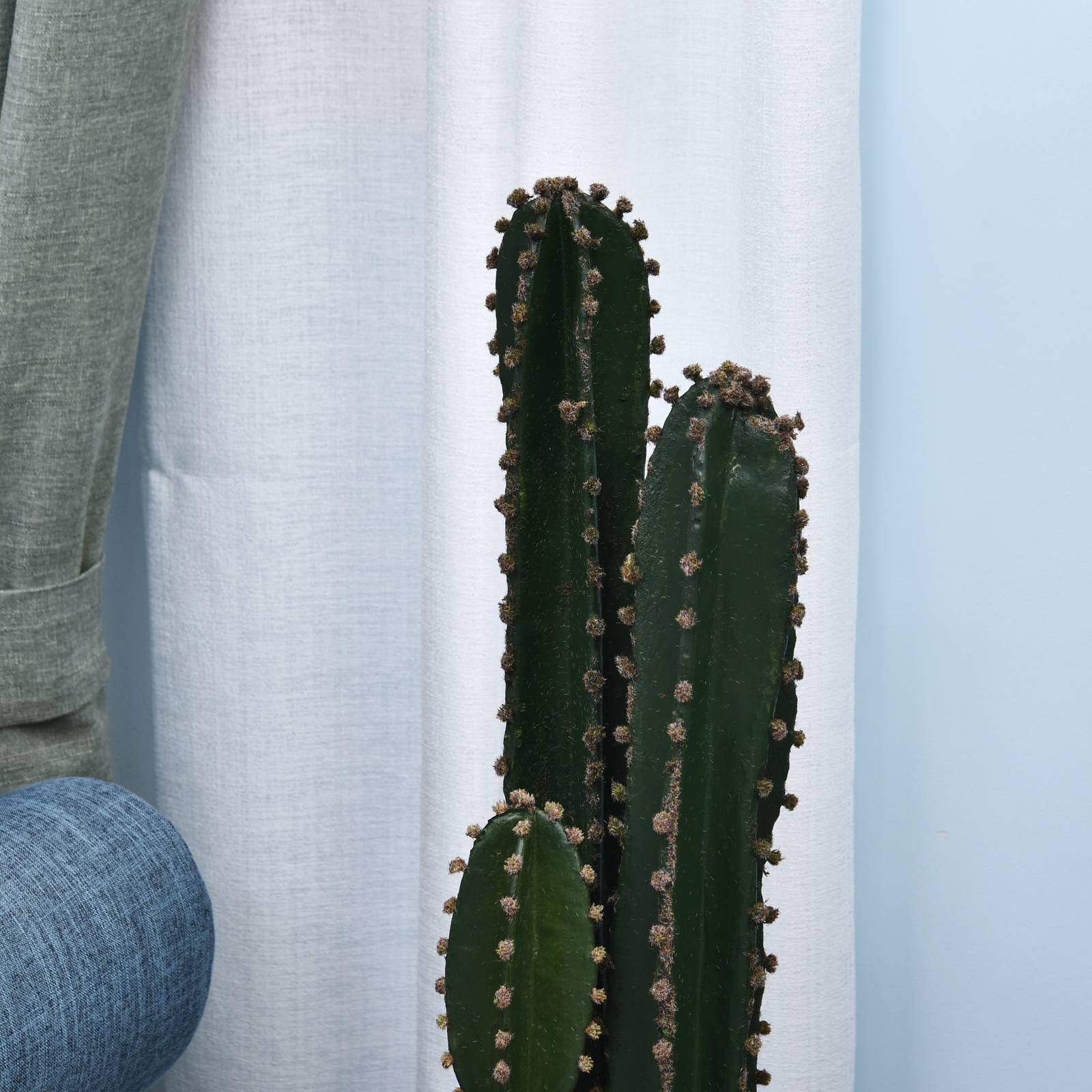 Cactus artificiel grand réalisme plante artificielle grande taille dim. Ø 17 x 98H cm vert - Image 9