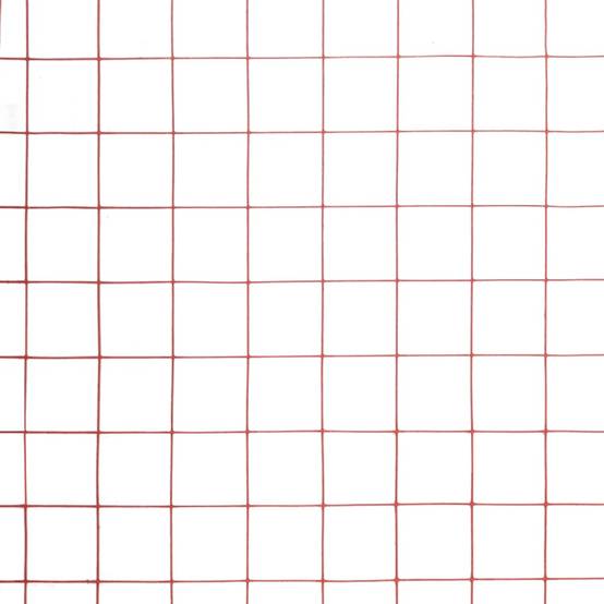 ComfortXL - Grillage Volière Acier PVC Jardin Protection Maille Carrée Rouge 25x1,5m - ComfortXL Outdoor Living - Image 4