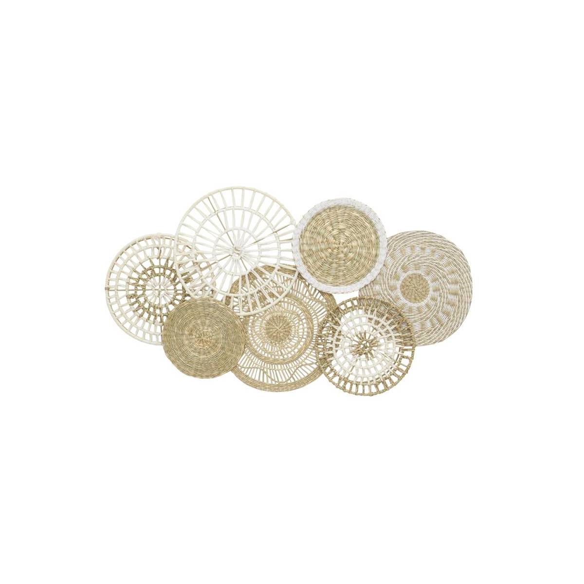 Aubry Gaspard - Décor mural 7 disques en jute et coton naturels - Image 1